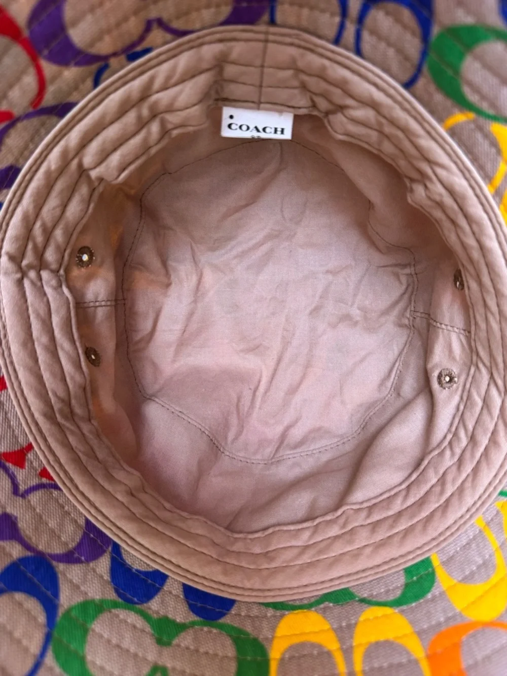 Coach Rainbow Signature Bucket Hat - Picture 5 of 5